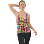 Pattern-repetition-bars-colors Chiffon Cami