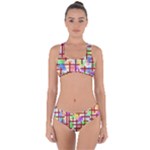 Pattern-repetition-bars-colors Criss Cross Bikini Set
