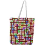 Pattern-repetition-bars-colors Full Print Rope Handle Tote (Large)