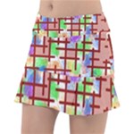 Pattern-repetition-bars-colors Classic Tennis Skirt