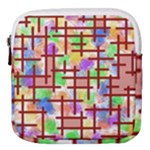 Pattern-repetition-bars-colors Mini Square Pouch