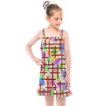Pattern-repetition-bars-colors Kids  Overall Dress