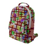 Pattern-repetition-bars-colors Flap Pocket Backpack (Large)
