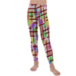 Pattern-repetition-bars-colors Kids  Lightweight Velour Leggings