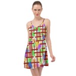 Pattern-repetition-bars-colors Summer Time Chiffon Dress