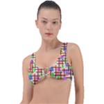 Pattern-repetition-bars-colors Ring Detail Bikini Top