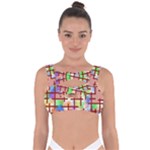 Pattern-repetition-bars-colors Bandaged Up Bikini Top