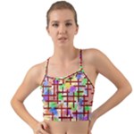 Pattern-repetition-bars-colors Mini Tank Bikini Top