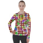 Pattern-repetition-bars-colors Women s Pique Long Sleeve T-Shirt