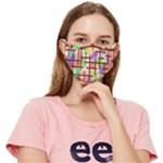 Pattern-repetition-bars-colors Fitted Cloth Face Mask (Adult)