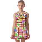 Pattern-repetition-bars-colors Kids  Pilgrim Collar Ruffle Hem Dress