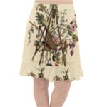 Vintage-antique-plate-china Fishtail Chiffon Skirt