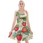 Strawberry-fruits Reversible Velvet Sleeveless Dress