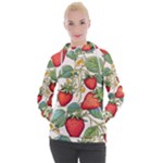 Strawberry-fruits Women s Hooded Pullover