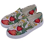 Strawberry-fruits Kids  Canvas Slip Ons