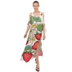 Strawberry-fruits Maxi Chiffon Cover Up Dress