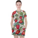 Strawberry-fruits Women s T-Shirt and Shorts Set