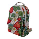 Strawberry-fruits Flap Pocket Backpack (Large)