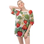 Strawberry-fruits Oversized Chiffon Top