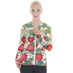 Strawberry-fruits Casual Zip Up Jacket