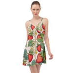 Strawberry-fruits Summer Time Chiffon Dress