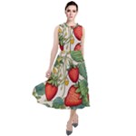 Strawberry-fruits Round Neck Boho Dress