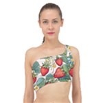 Strawberry-fruits Spliced Up Bikini Top 