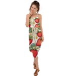 Strawberry-fruits Waist Tie Cover Up Chiffon Dress