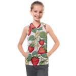 Strawberry-fruits Kids  Sleeveless Hoodie