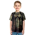 Stained Glass Window Gothic Kids  Sport Mesh T-Shirt