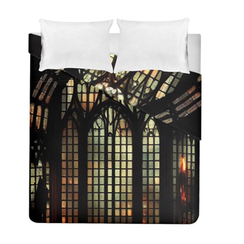 Stained Glass Window Gothic Duvet Cover Double Side (Full/ Double Size) from ZippyPress