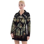 Stained Glass Window Gothic Women s Long Sleeve Casual Dress