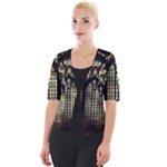 Stained Glass Window Gothic Cropped Button Cardigan