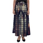 Stained Glass Window Gothic Flared Maxi Skirt
