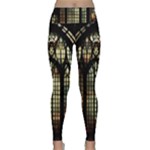 Stained Glass Window Gothic Lightweight Velour Classic Yoga Leggings
