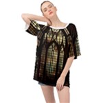Stained Glass Window Gothic Oversized Chiffon Top
