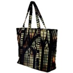 Stained Glass Window Gothic Zip Up Canvas Bag