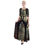 Stained Glass Window Gothic Half Sleeves Maxi Dress