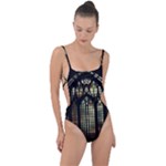 Stained Glass Window Gothic Tie Strap One Piece Swimsuit