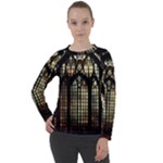 Stained Glass Window Gothic Women s Long Sleeve Raglan T-Shirt