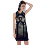Stained Glass Window Gothic Racer Back Hoodie Dress
