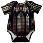 Stained Glass Window Gothic Baby Short Sleeve Bodysuit