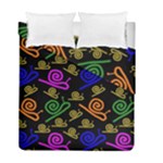 Pattern Repetition Snail Blue Duvet Cover Double Side (Full/ Double Size)