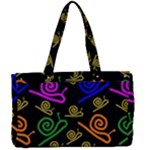 Pattern Repetition Snail Blue Canvas Work Bag