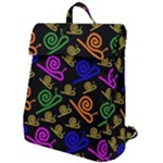 Pattern Repetition Snail Blue Flap Top Backpack