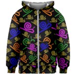 Pattern Repetition Snail Blue Kids  Zipper Hoodie Without Drawstring