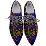 Pattern Repetition Snail Blue Pointed Oxford Shoes