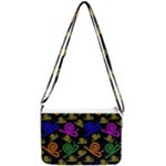 Pattern Repetition Snail Blue Double Gusset Crossbody Bag