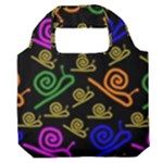 Pattern Repetition Snail Blue Premium Foldable Grocery Recycle Bag