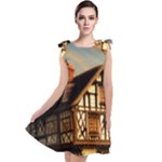 Village House Cottage Medieval Timber Tudor Split timber Frame Architecture Town Twilight Chimney Tie Up Tunic Dress